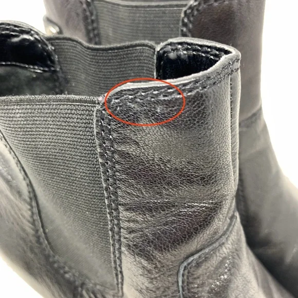 Anne Klein Bunty Black Leather Chelsea Boots 8.5 Classic Preppy Academia Neutral - Picture 9 of 14